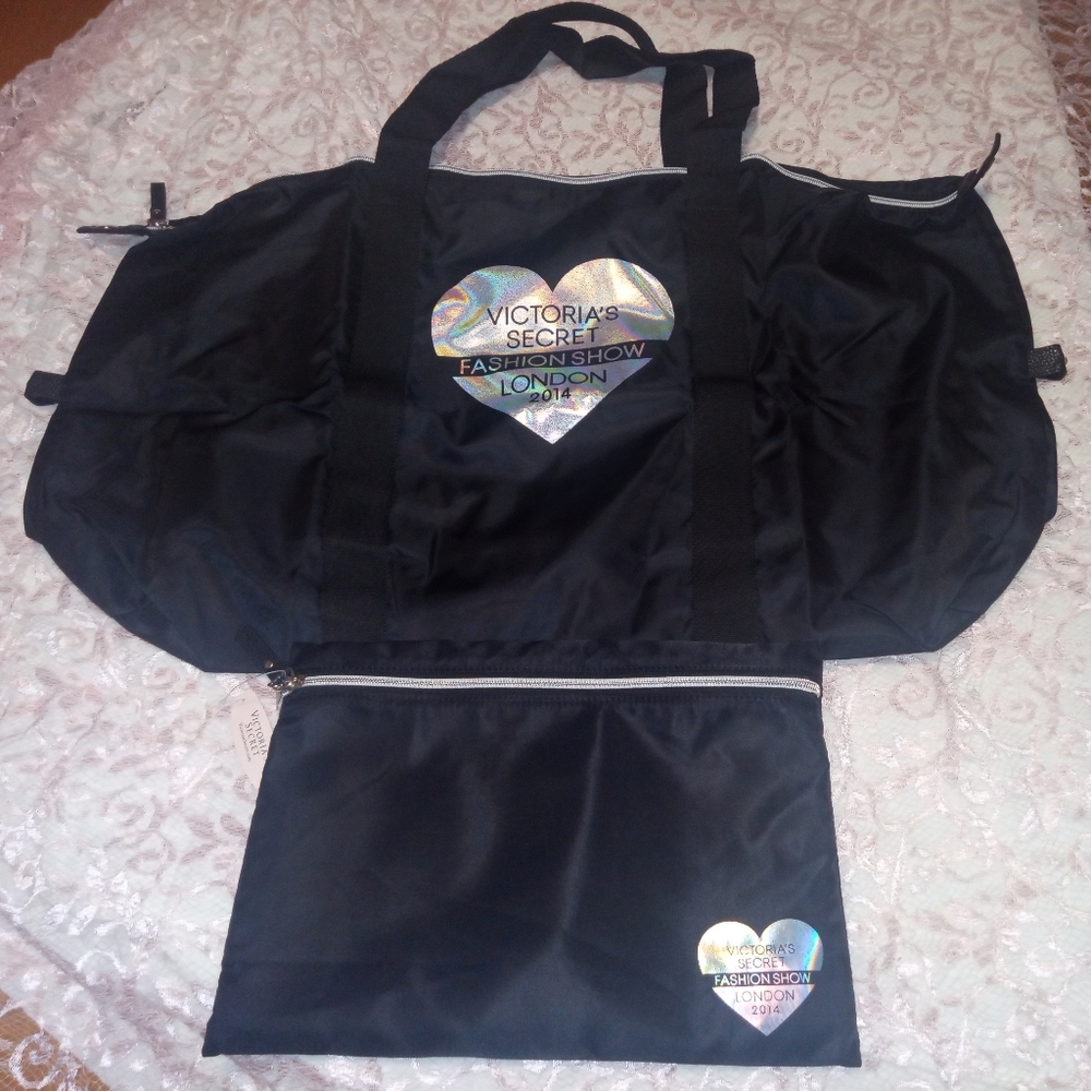 NWT Victoria's Secret Fashion Show London 2014 Black Women's Bag Set